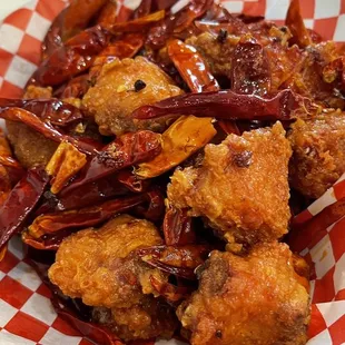 Chongqing Chili Chicken - finally remember to take pic before we inhale it!