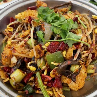 Hot and Spicy Fish Fillet in Iron Pot