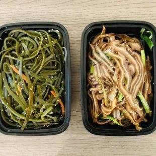 Seaweed salad  Pig ear salad