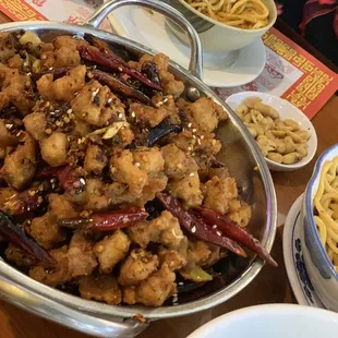 Popcorn chicken szechuan style