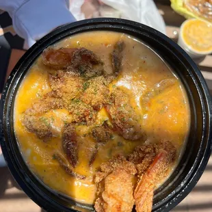 Yep soft shell crabs and grits