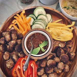 Mediterranean Meze spread; a thoughtful Maid of Honor surprising the Bride at her SLO Bachelorette Party with a private chef dinner