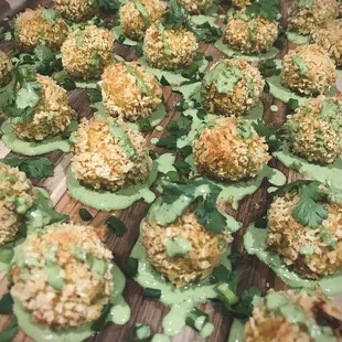 Southeast Arancinis - dish specially designed for first-time home-owner's progressive housewarming dinner party