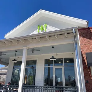 the front of the restaurant