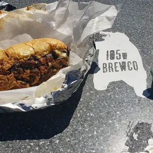 Garlic Mushroom Philly at 105w Brewing!