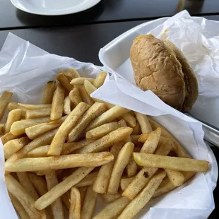 Double cheeseburger and fries