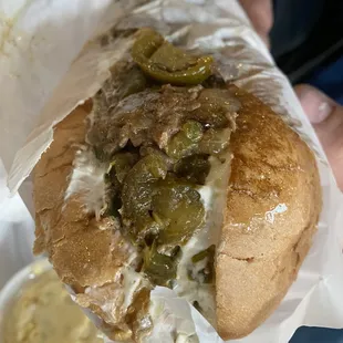 Jalapeno cream cheese cheesesteak