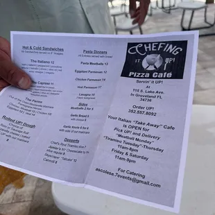 Full menu