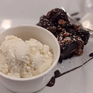 Rockslide Brownie with Vanilla Bean Ice Cream