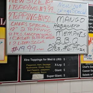 New menu