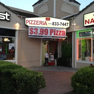 the front of the restaurant