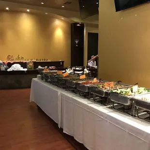 Menu A.  Table of buffet trays