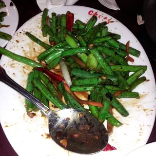 Spicy Dried Fried Green Beans Lunch