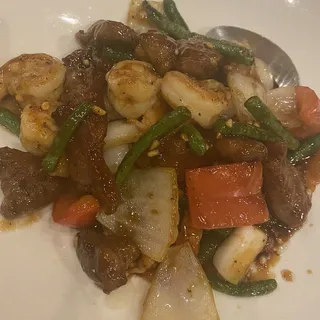 Rib Eye & Shrimp