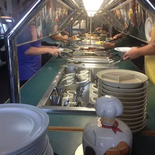 Buffet dining....