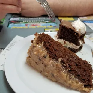 a piece of cake on a plate