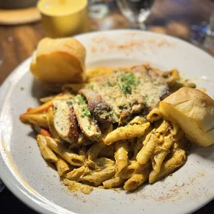 Jerk pasta with chicken