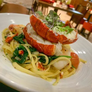 Lobster &amp; shrimp scampi