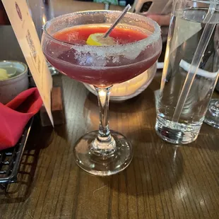 Blueberry lemon drop martini