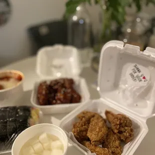 a variety of food items