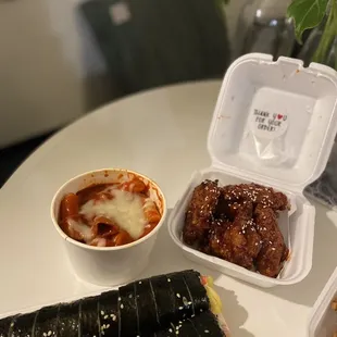 a variety of food items