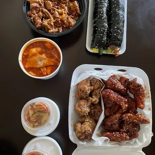 Our meal!! What a spread!!