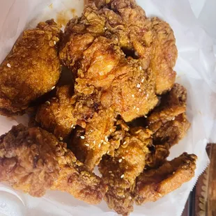 Soy garlic Korean fried chicken wings