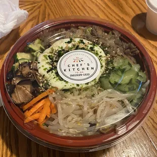 Bibimbap with Shitake, Healthy