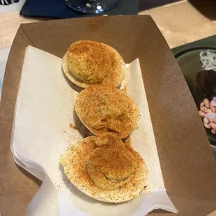 Bloody Mary Deviled Eggs