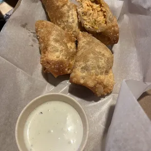 Buffalo Chicken Egg Rolls