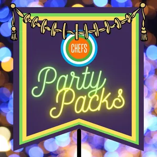 Elevate your parade snacks with Party Packs from Chefs.  Whether you're on the sidewalk side, the neutral ground side, or on the float!