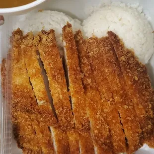 chicken katsu curry and rice! YUM!