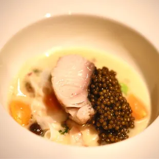 Black cod and caviar