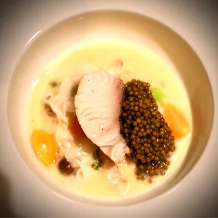 Black cod and caviar