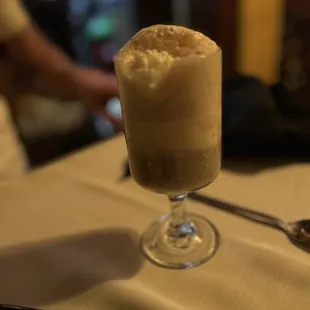 a dessert with whipped cream