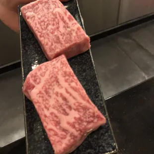 Wagyu presentation.  Ours was A5 from Hokkaido