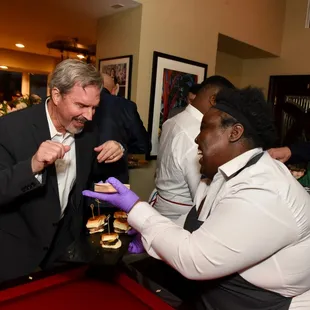 Brisket Sliders served with a smile