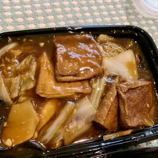 Braised Tofu still more saucy than I like but family enjoyed it with rice
