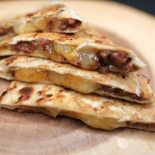 a stack of quesadillas