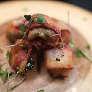 bacon wrapped in cheese