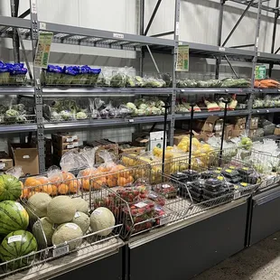 a produce section of a grocery store