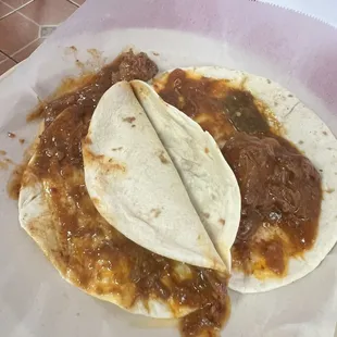 Carne Guisada Taco - A complete fatty mess