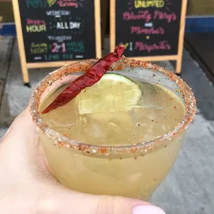 Chipotle pepper margarita