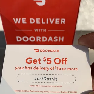 DoorDash delivery