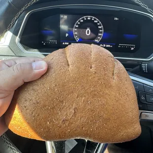Here is their guava empanada before I left the bakery. The pan dulce is enormous and delicious.