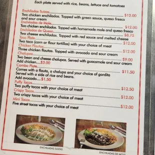 Menu as of 4/6/24