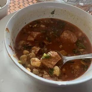 Pozole is excellent at this place. Highly recommended.