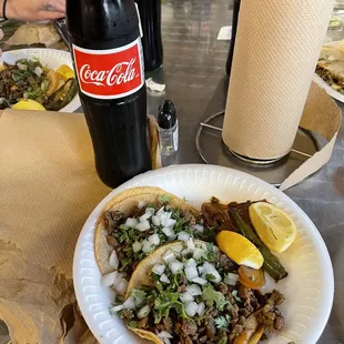 Asada Taco and Mexican Coke