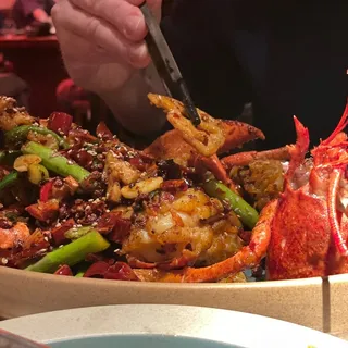 Stir fried spicy lobster