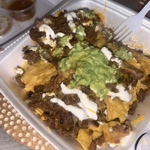Asada nachos, yum!